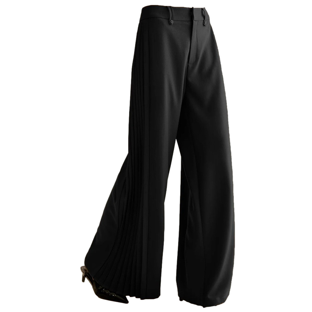Commense Black Wide Leg Palazzo Pants
